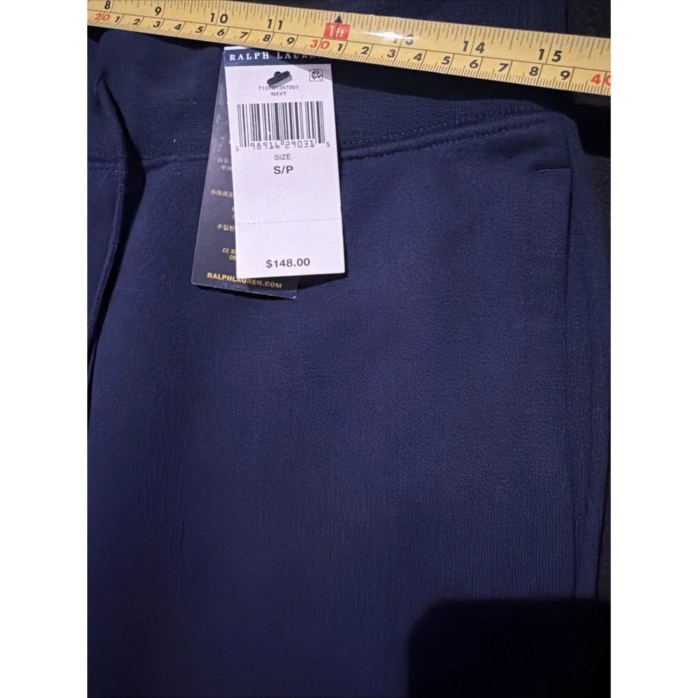 Polo Ralph Lauren Navy Embroidered Logo Fleece Jogger Pants Mens Small NWT